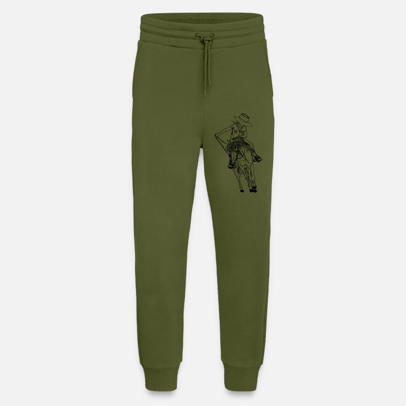 Fille de l’Ouest - Pantalon de jogging bio décontracté fabriqué en UE - MOSS GREEN