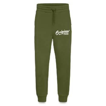 Original 1986 Birthday Gift 1986 - Jogging Pants - made by SPREAD  - MOSS GREEN - Front