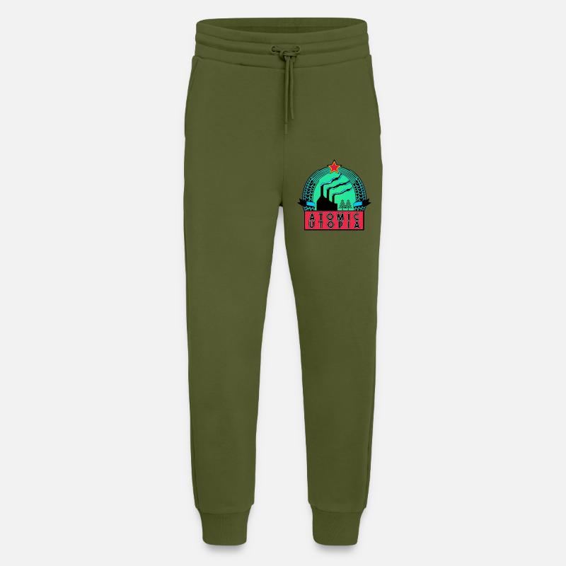 Atomic Utopia - Colour Emblem - Jogging Pants - made by SPREAD  - MOSS GREEN