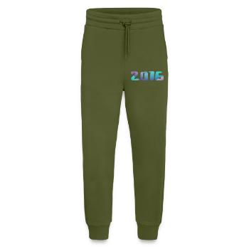 Geburtstagsgeschenk 2016 Jahrgang 2016 Retro 2016 - Jogginghose - made by SPREAD - MOSS GREEN - Vorne