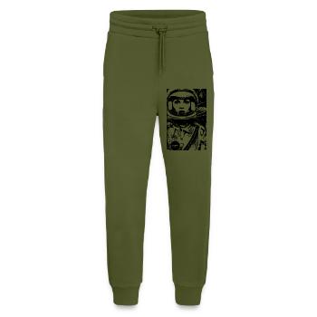 ASTRONAUTIN ASTRONAUT FRAU FRAUENPOWER STENCIL - Jogginghose - made by SPREAD - MOSS GREEN - Vorne