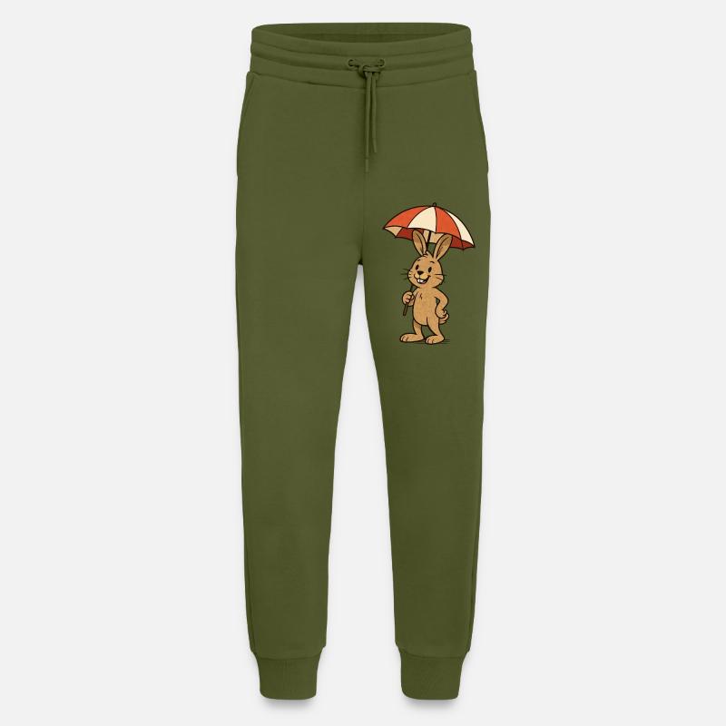 rabbit parasol bunny - Jogging Pants - made by SPREAD  - MOSS GREEN