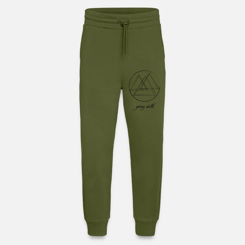 Mountains - Going Wild - Jogging Pants - made by SPREAD  - MOSS GREEN