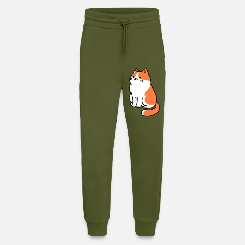 Katze - Jogginghose - made by SPREAD - MOSS GREEN