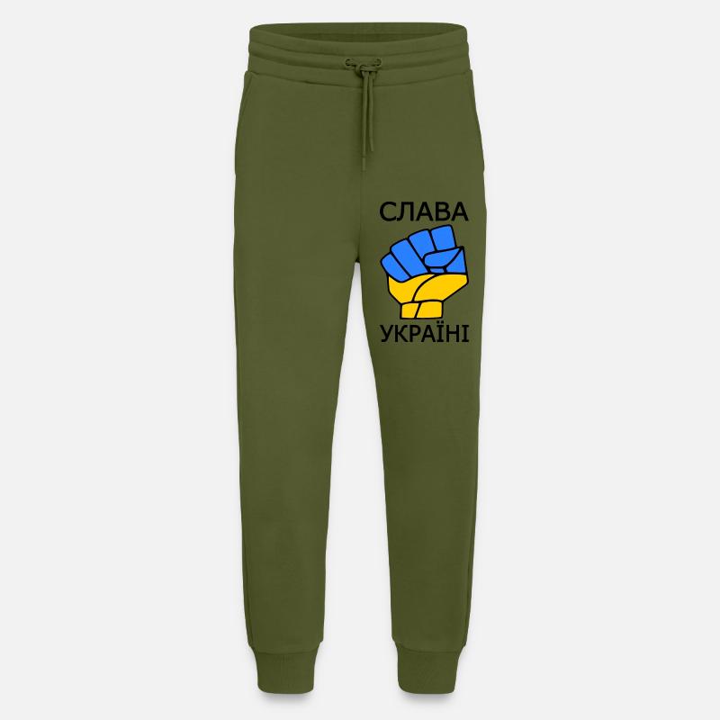 Slava ukraini - Jogginghose - made by SPREAD - MOSS GREEN