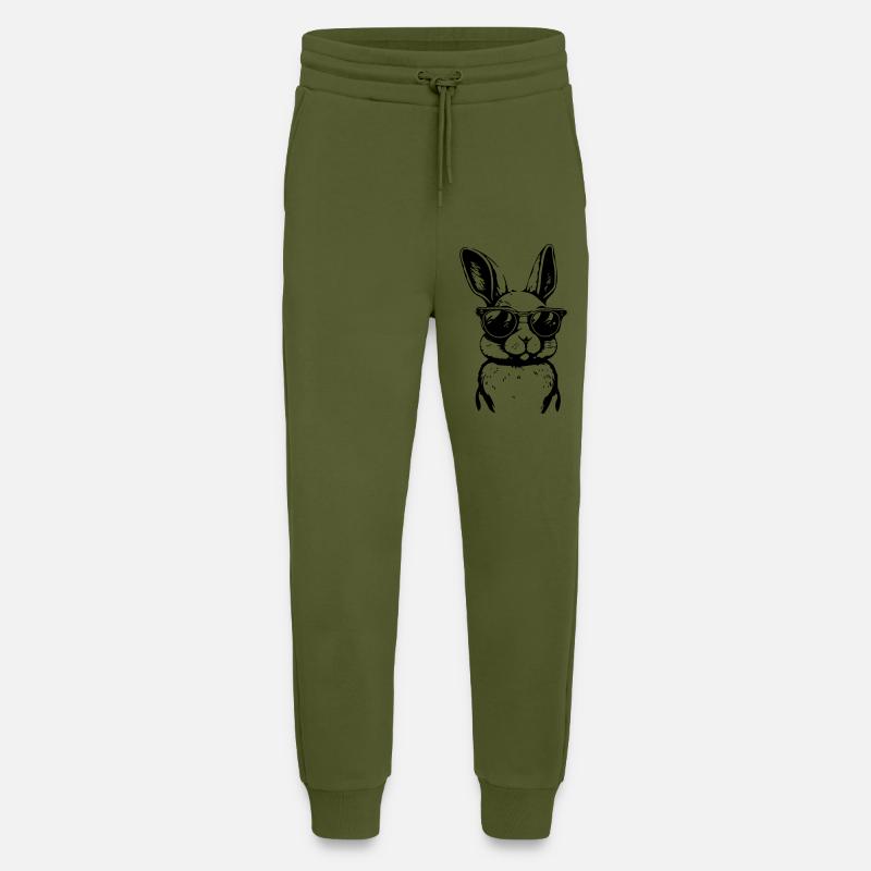rabbit - Jogging Pants - made by SPREAD  - MOSS GREEN