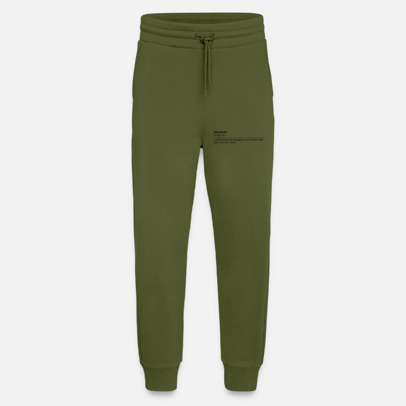Engineer forgets math dark - Jogging Pants - made by SPREAD  - MOSS GREEN
