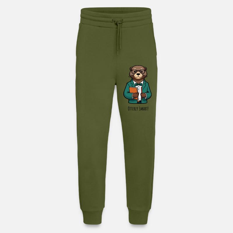 Otter als Professor - Jogginghose - made by SPREAD - MOSS GREEN
