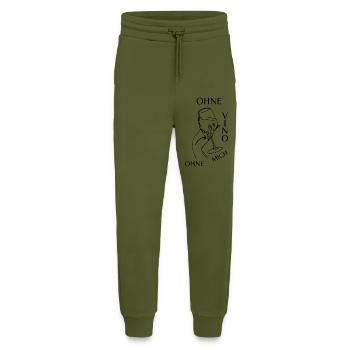 Ohne VINO ohne mich Shirt - Jogginghose - made by SPREAD - MOSS GREEN - Vorne