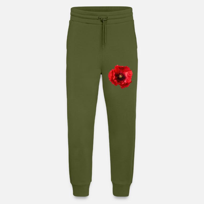 Mohnblume - Jogginghose - made by SPREAD - MOSS GREEN