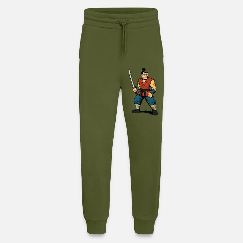 Japan Warrior Samurai - Jogging Pants - made by SPREAD  - MOSS GREEN
