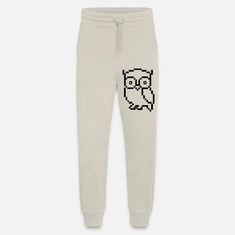 eule pixel - Jogginghose - made by SPREAD - WARM CLAY