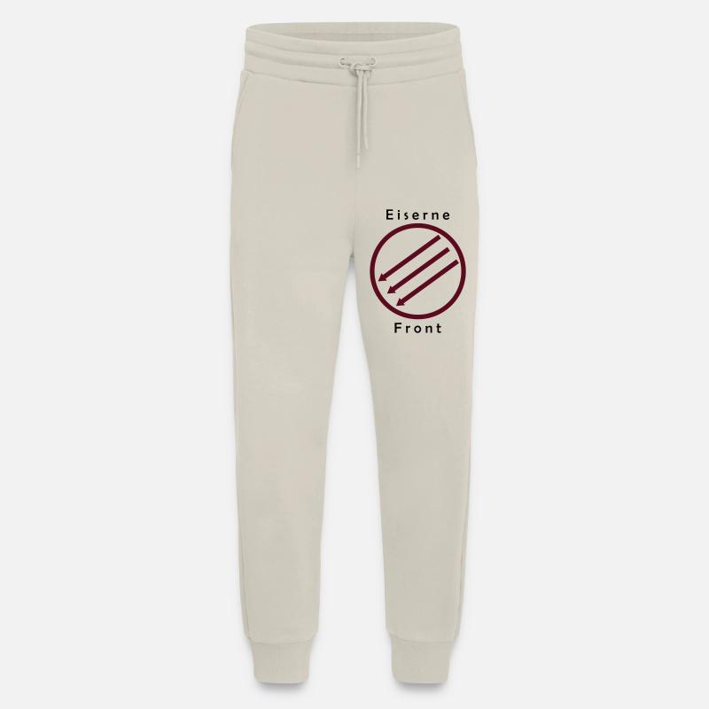 Front d’Eiserne - Drei Pfeile - Pantalon de jogging bio décontracté fabriqué en UE - WARM CLAY