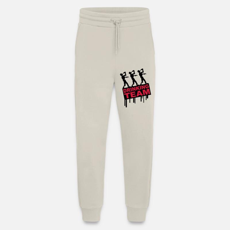 Drunken Party Zombies Drinking Team - Pantalon de jogging bio décontracté fabriqué en UE - WARM CLAY