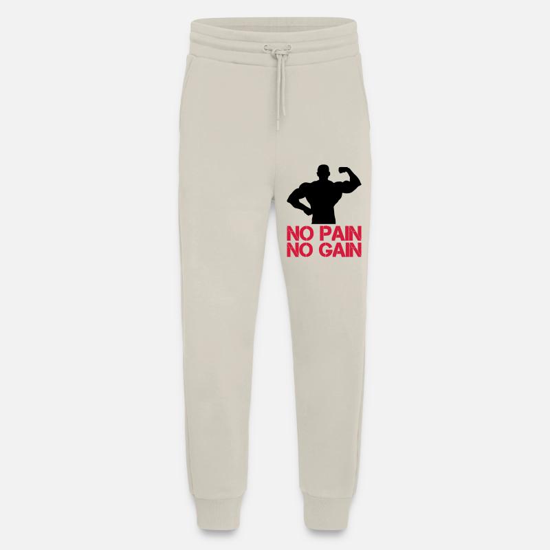 Gain de douleur Bodybuilder - Pantalon de jogging bio décontracté fabriqué en UE - WARM CLAY