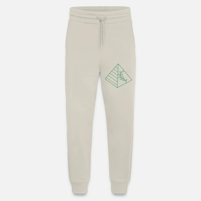 Pyramide mit Blumenbewuchs - Jogginghose - made by SPREAD - WARM CLAY