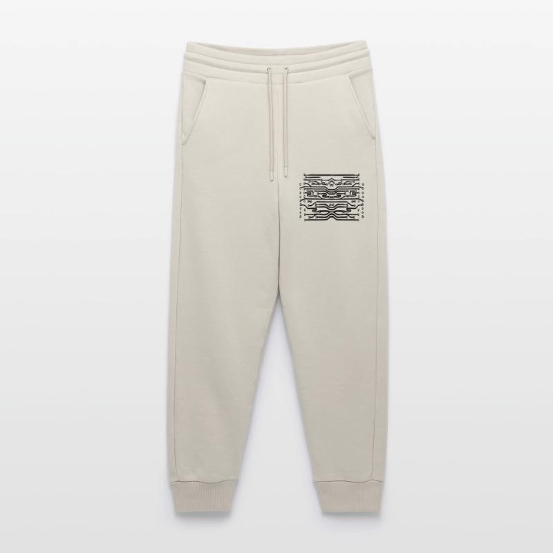 design lines microchip disk pattern cool lines Jogging Pants - made by SPREAD 