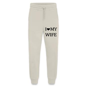 J'aime ma femme. - Pantalon de jogging bio décontracté fabriqué en UE - WARM CLAY - Devant