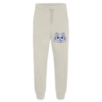 chat mignon a l’air heureux souriant chaton amusant - Pantalon de jogging bio décontracté fabriqué en UE - WARM CLAY - Devant