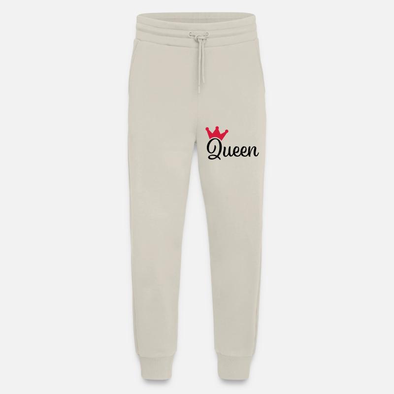 Reine avec couronne - Pantalon de jogging bio décontracté fabriqué en UE - WARM CLAY