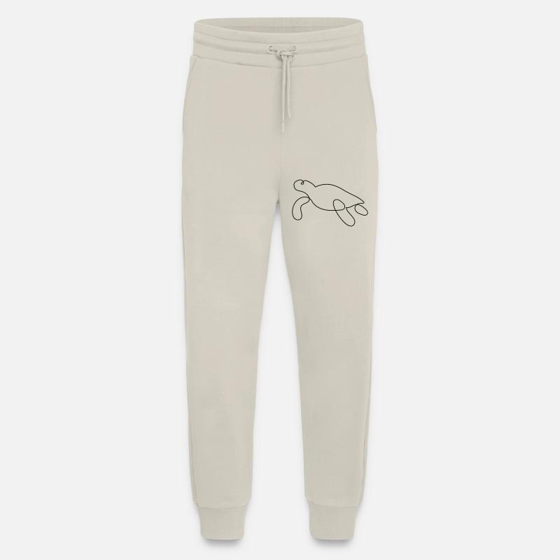 Turtle One-Line Style - Jogging Pants - made by SPREAD  - WARM CLAY