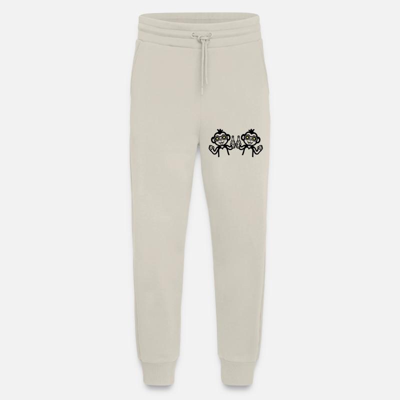 Monkeys Drinking Team Beer - Jogging Pants - made by SPREAD  - WARM CLAY