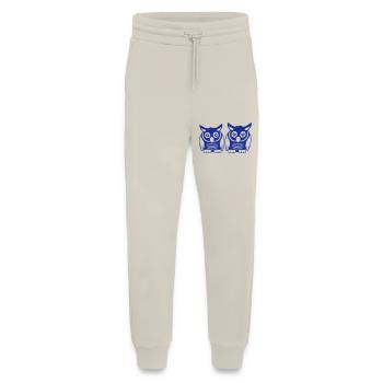 2 hiboux équipe oiseau amis deux chouettes effraies équipage - Pantalon de jogging bio décontracté fabriqué en UE - WARM CLAY - Devant