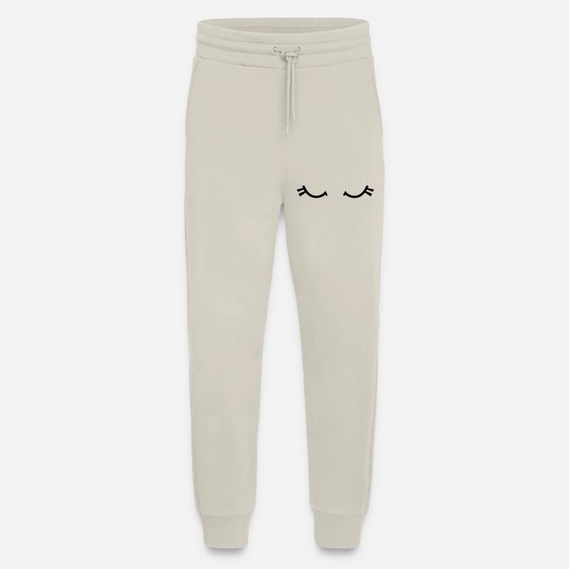 sleepy eyes with cute eyelashes - Jogging Pants - made by SPREAD  - WARM CLAY