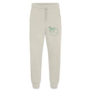 flamant rose avec des lunettes fraîches - Pantalon de jogging bio décontracté fabriqué en UE - WARM CLAY - Devant