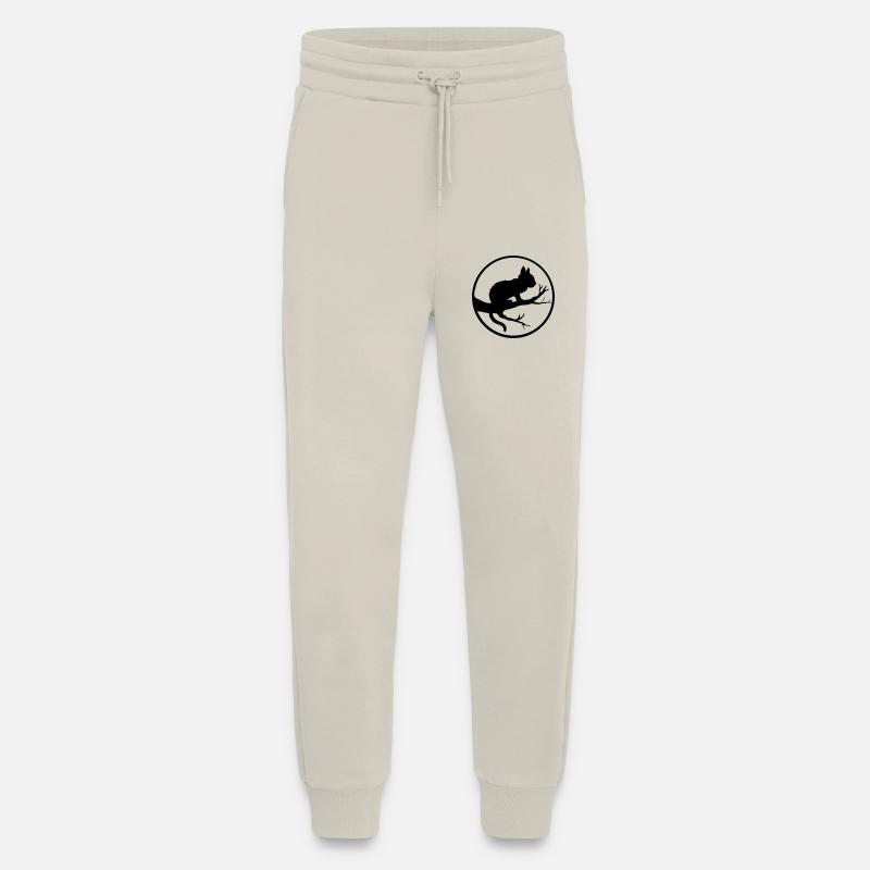 Moon Tree Black Cat - Jogging Pants - made by SPREAD  - WARM CLAY