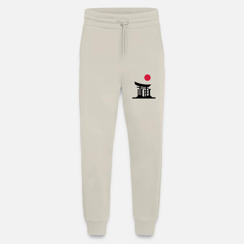 Japan Gate Silhouette 01 - Jogging Pants - made by SPREAD  - WARM CLAY