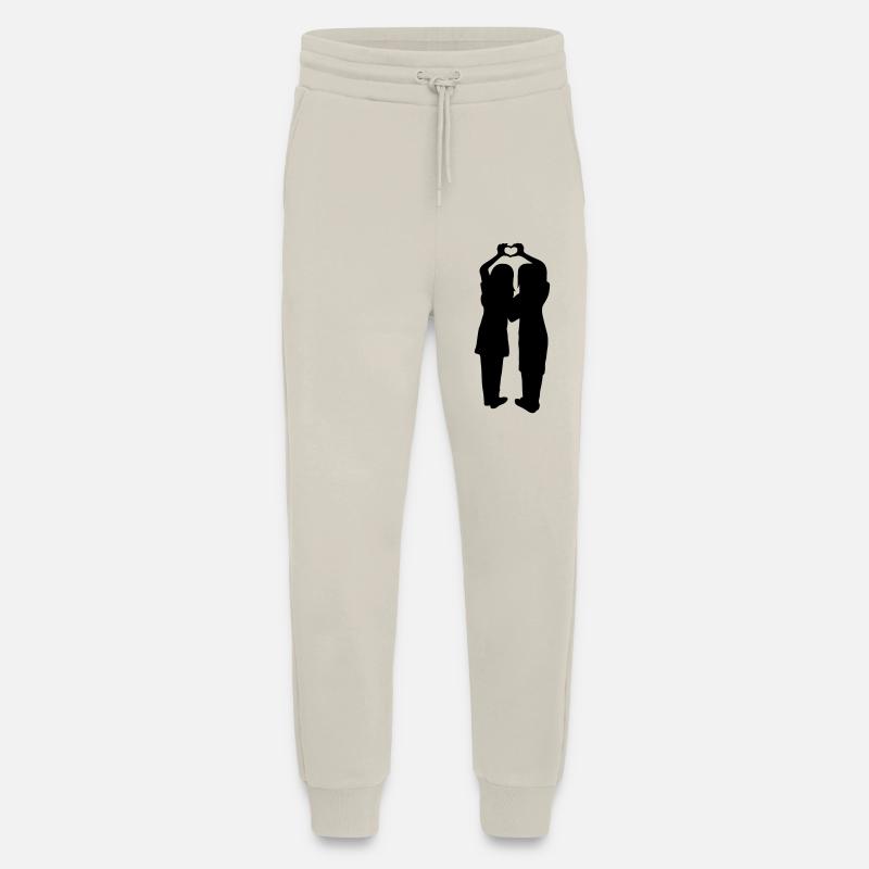 Silhouette Handherz Freundinnen - Jogginghose - made by SPREAD - WARM CLAY