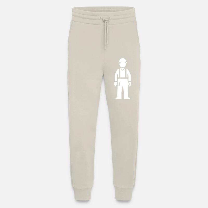 Icône d’ouvrier de la construction - Pantalon de jogging bio décontracté fabriqué en UE - WARM CLAY