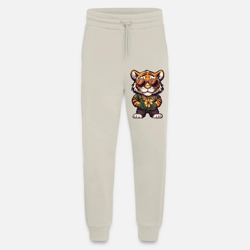 Tiger Comic Drôle d’été - Pantalon de jogging bio décontracté fabriqué en UE - WARM CLAY