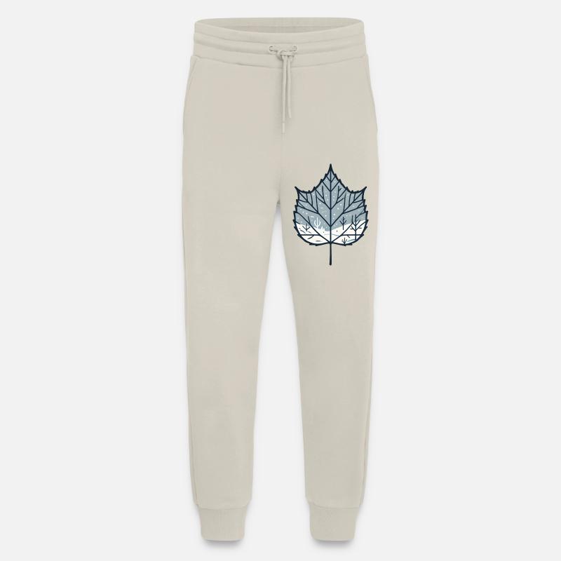 Blatt mit Winterlandschaft - Jogginghose - made by SPREAD - WARM CLAY