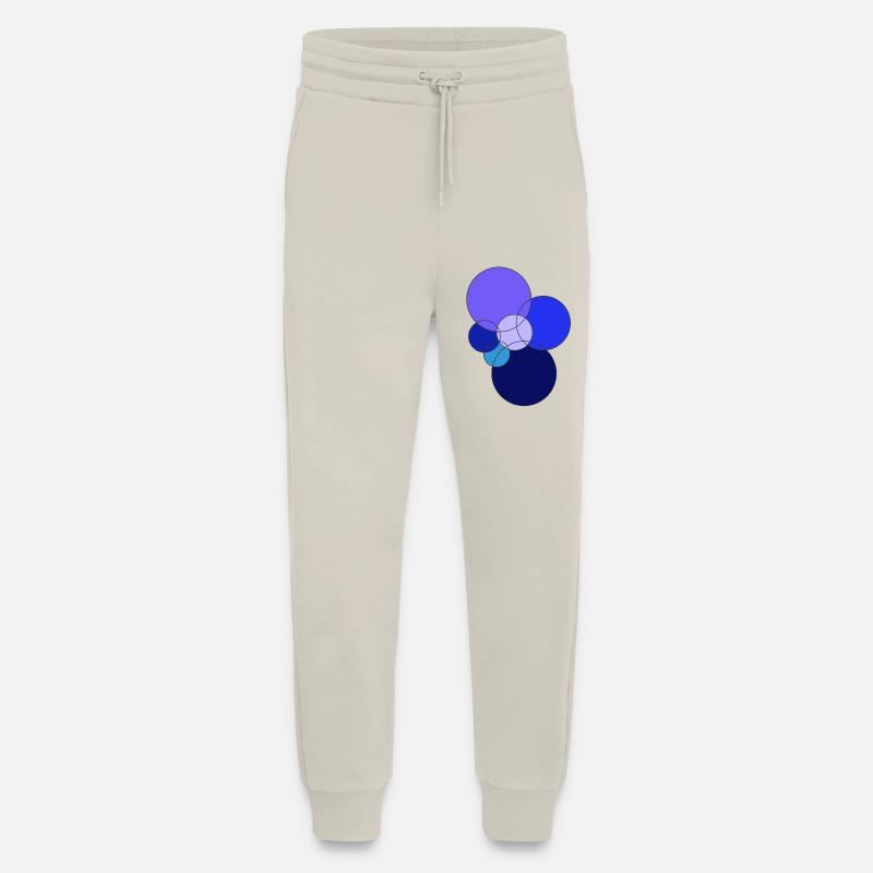 blaue Kreise - Jogginghose - made by SPREAD - WARM CLAY