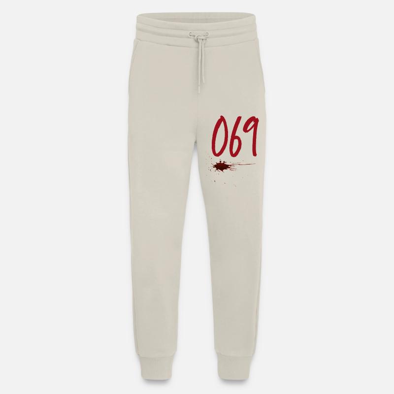 Code postal Francfort 069 - Pantalon de jogging bio décontracté fabriqué en UE - WARM CLAY