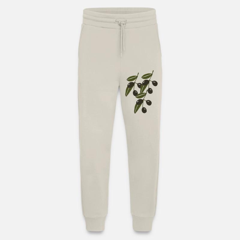 Olive Branches Impressionism - Jogging Pants - made by SPREAD  - WARM CLAY