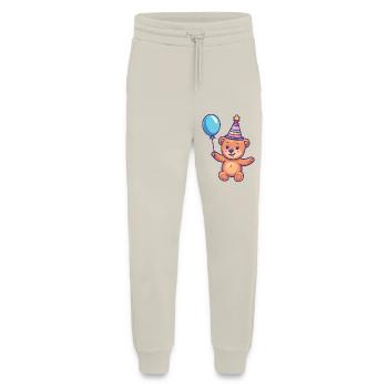 Ours Anniversaire Bébé - Pantalon de jogging bio décontracté fabriqué en UE - WARM CLAY - Devant