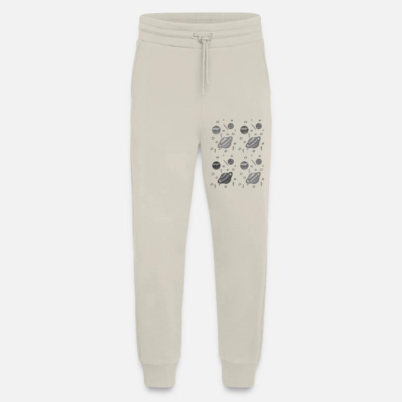 Planet pattern grayscale - Jogging Pants - made by SPREAD  - WARM CLAY