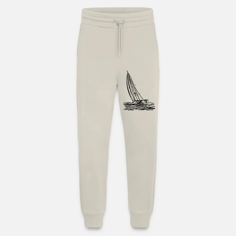 Voilier au vent - Pantalon de jogging bio décontracté fabriqué en UE - WARM CLAY