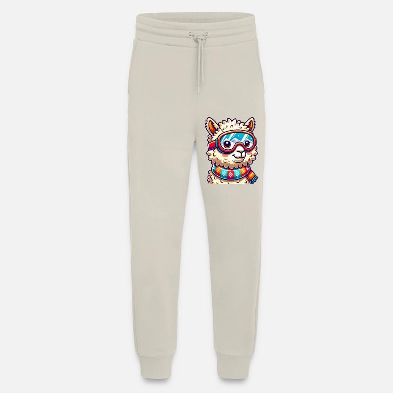 Llama Comic Ski Goggles - Jogging Pants - made by SPREAD  - WARM CLAY