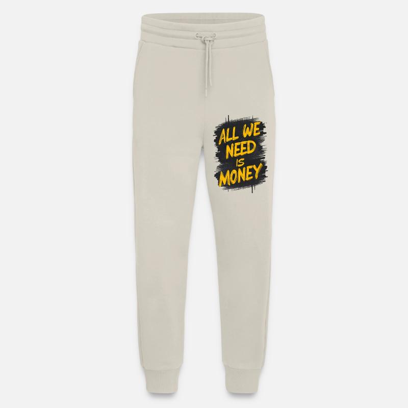 La déclaration d’argent du graffiti - Pantalon de jogging bio décontracté fabriqué en UE - WARM CLAY