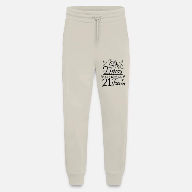 21. Hochzeitstag Ehe Geschenk - Jogginghose - made by SPREAD - WARM CLAY