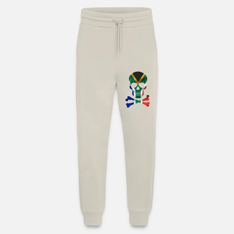 Drapeau de l’Afrique du Sud - Pantalon de jogging bio décontracté fabriqué en UE - WARM CLAY