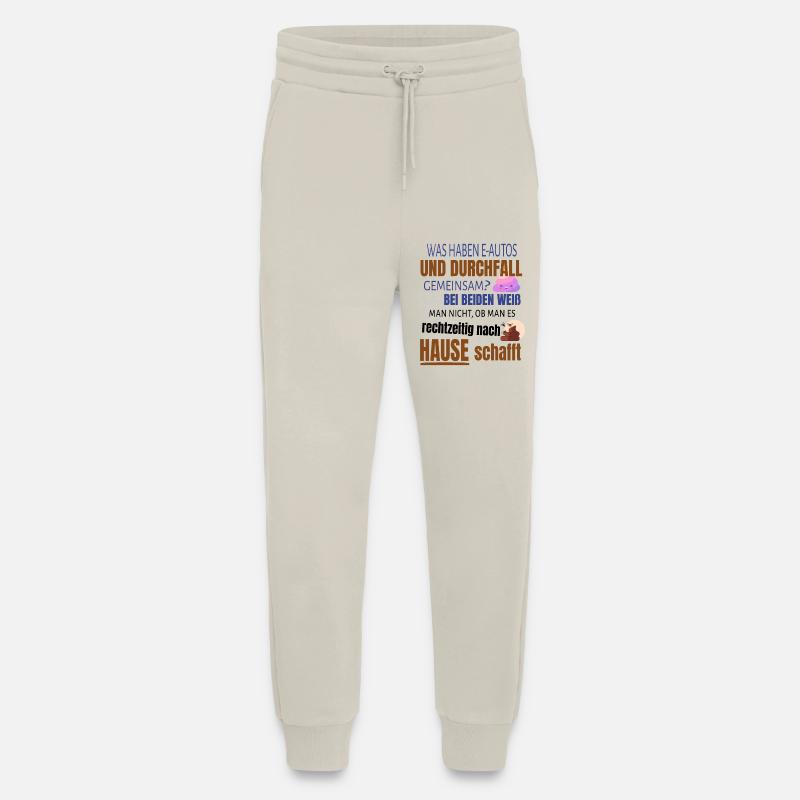 Lustiger Spruch E-Auto Elektroauto - Jogginghose - made by SPREAD - WARM CLAY