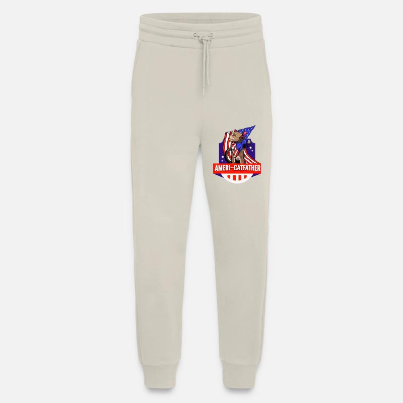 Ameri-catfather July 4 Independence Day - Jogging Pants - made by SPREAD  - WARM CLAY