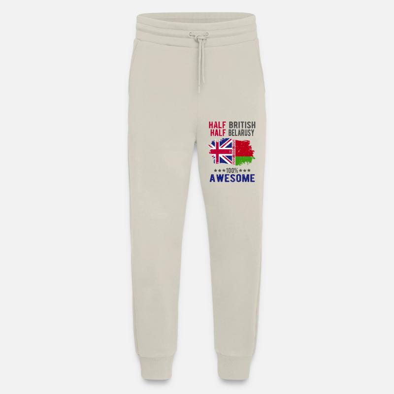 Half British Half Belarusian - Jogging Pants - made by SPREAD - WARM CLAY