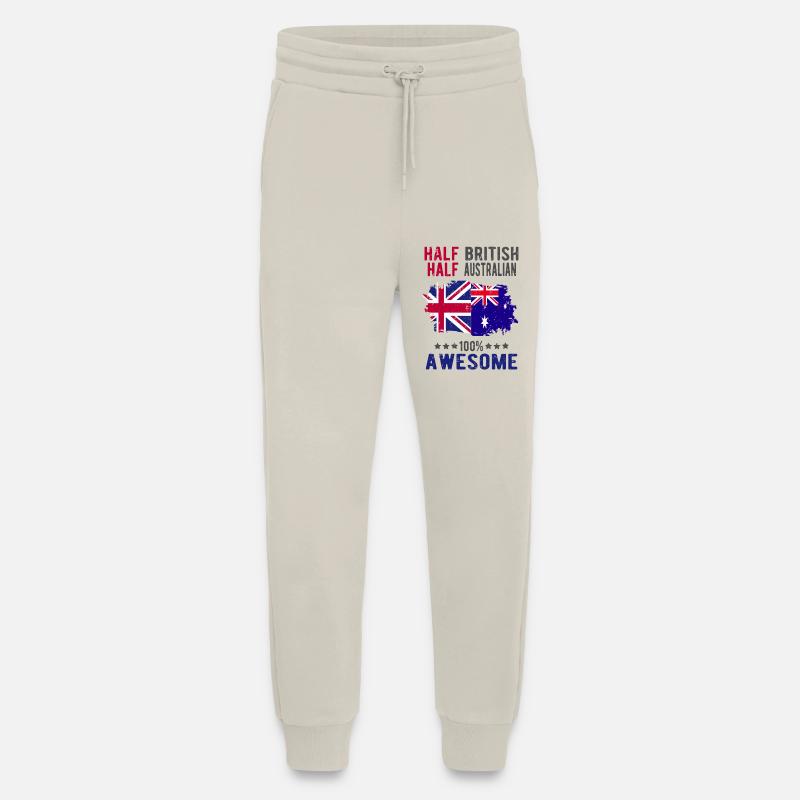 Half British Half Australian - Jogging Pants - made by SPREAD  - WARM CLAY