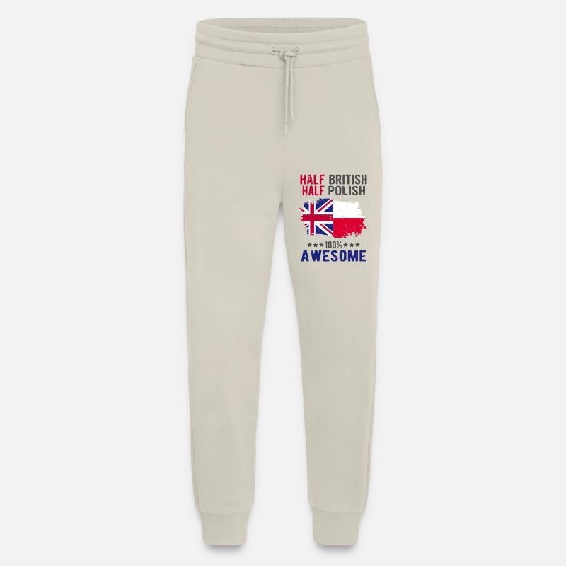 Half British Half Singaporean - Jogging Pants - made by SPREAD  - WARM CLAY